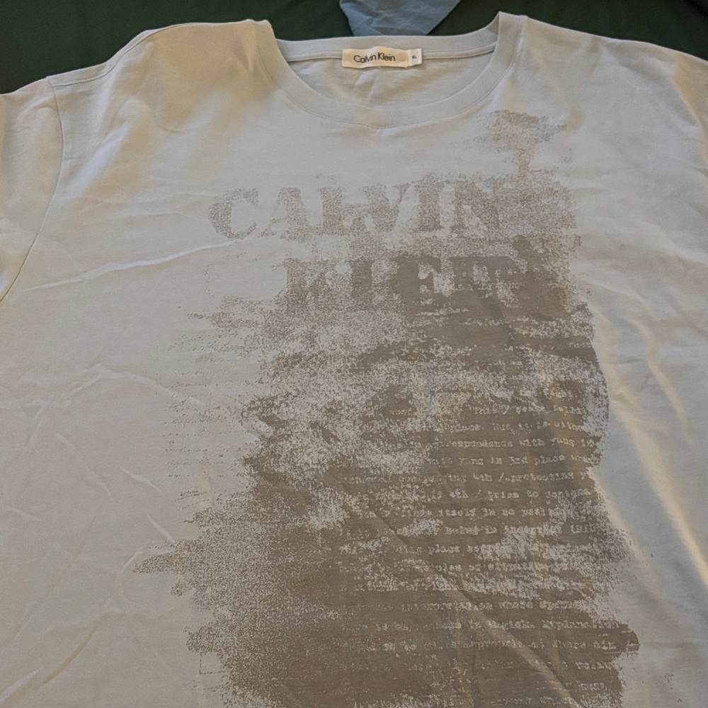 Calvin Klein Light Gray Graphic Tee